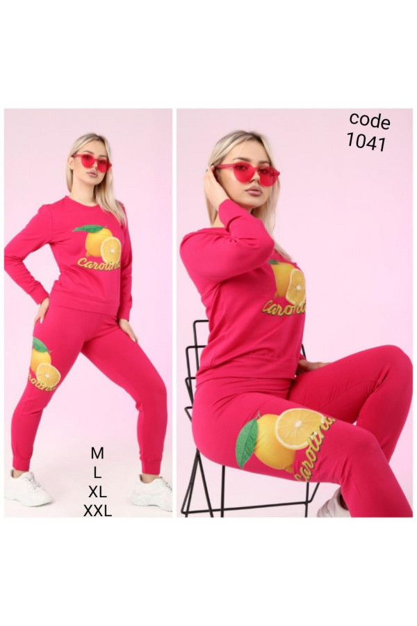 Kadın 2li Pamuklu Kumaş Baskılı Kırmızı Renk Eşofman Takımı Kadın 2li Pamuklu Kumaş Baskılı Kırmızı Renk Eşofman Takımı