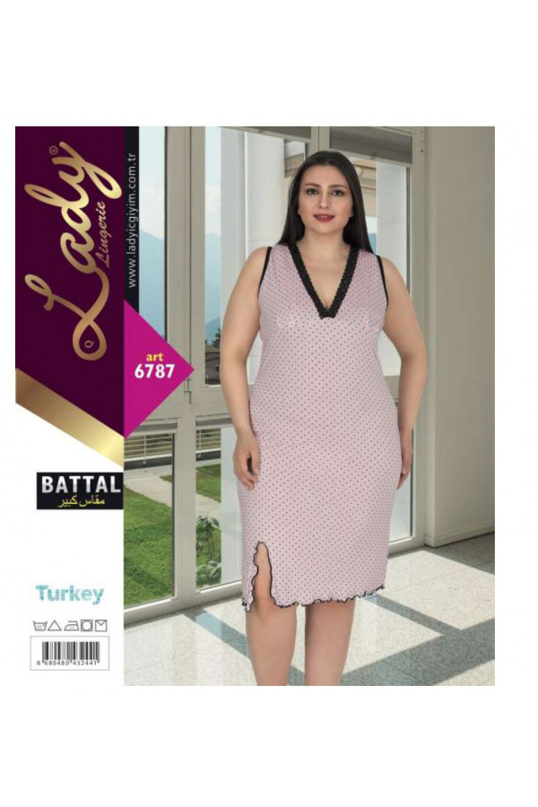 Lady 6787 Battal Boy Büyük Beden Tunik Gecelik 2XL - 3XL - 4XL Lady 6787 Battal Boy Büyük Beden Tunik Gecelik 2XL - 3XL - 4XL