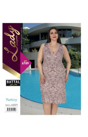 Lady 6789 Battal Boy Büyük Beden Tunik Gecelik 2XL - 3XL - 4XL