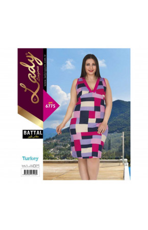 Lady Pijama Battal Büyük Beden Tunik Gecelik ART 6775 2XL - 3XL - 4XL