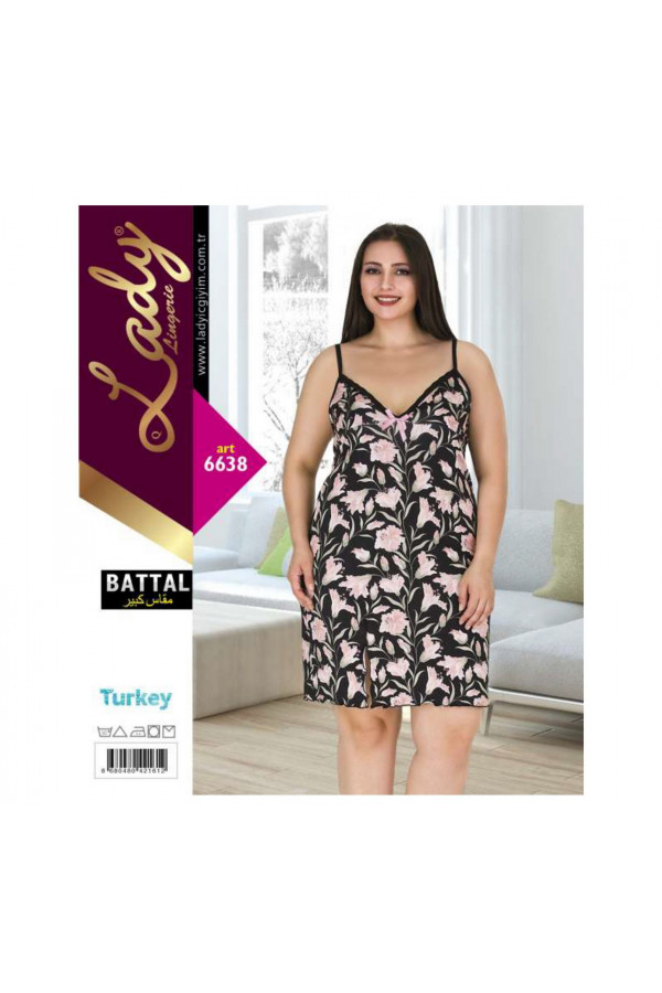 Lady ART 6638 Battal Büyük Beden Tunik Gecelik  2XL - 3XL - 4XL Lady ART 6638 Battal Büyük Beden Tunik Gecelik  2XL - 3XL - 4XL