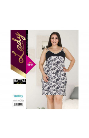 Lady ART 6644 Battal Büyük Beden Tunik Gecelik  2XL - 3XL - 4XL