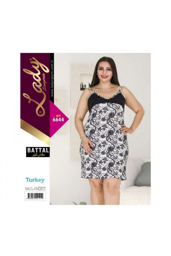 Lady ART 6644 Battal Büyük Beden Tunik Gecelik  2XL - 3XL - 4XL