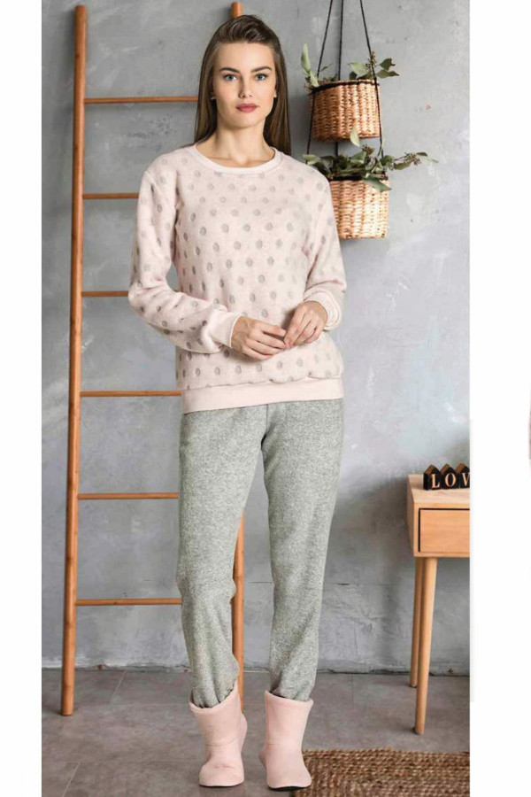 Welsoft Kışlık 2li Pijama Takımı Dowry 09-873 Model Pijama Takımı