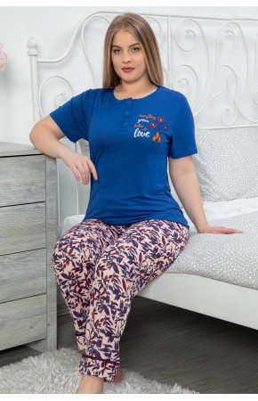 LeMaries 10114 Battal Boy Pijama - LeMaries Büyük Beden Kısa Kol Pijama Takımı LeMaries 10114 Battal Boy Pijama - LeMaries Büyük Beden Kısa Kol Pijama Takımı