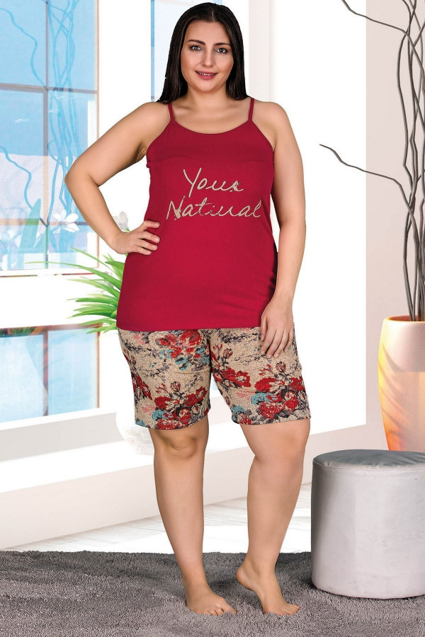 Lady 10307 Büyük Beden Battal Boy Şortlu Pijama Takımı- 2XL - 3XL - 4XL Beden Seçenekli Lady 10307 Büyük Beden Battal Boy Şortlu Pijama Takımı- 2XL - 3XL - 4XL Beden Seçenekli