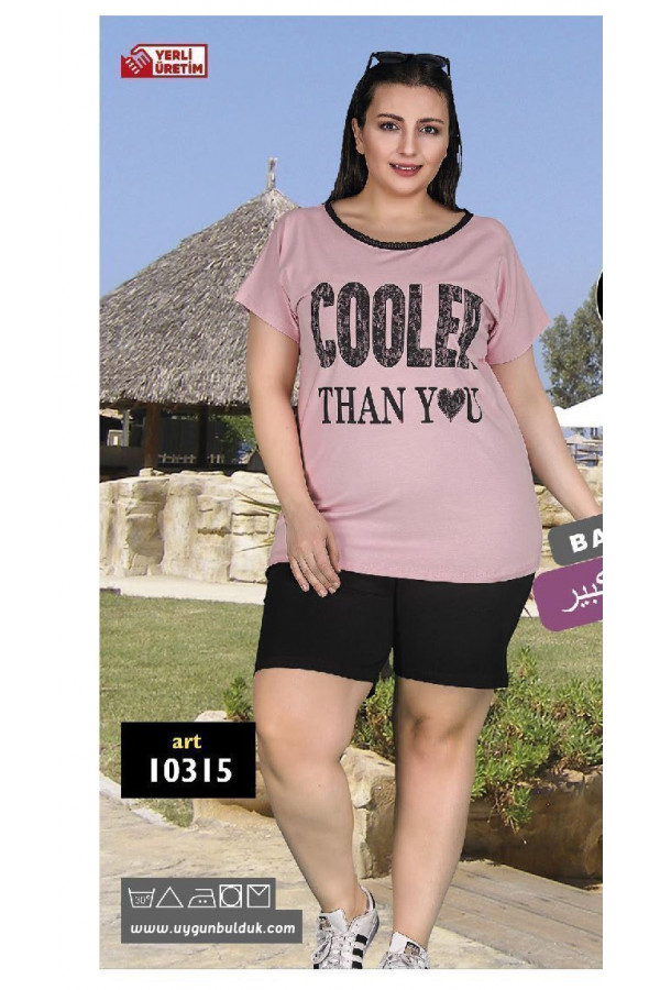 Lady 10315 Büyük Beden Battal Boy Şortlu Pijama Takım 2020 Sezonu - 2XL - 3XL - 4XL Beden Seçenekli Lady 10315 Büyük Beden Battal Boy Şortlu Pijama Takım 2020 Sezonu - 2XL - 3XL - 4XL Beden Seçenekli
