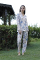 Kadın Bej Renk Tuba 250 Pamuklu Önden Düğmeli Pijama Takımı