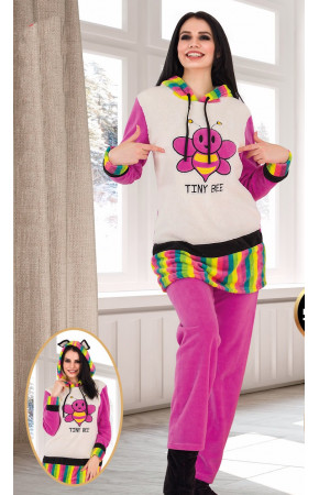 Teknur 51007 Kapüşonlu Welsoft Bayan Pijama Takımı Teknur 51007 Kapüşonlu Welsoft Bayan Pijama Takımı