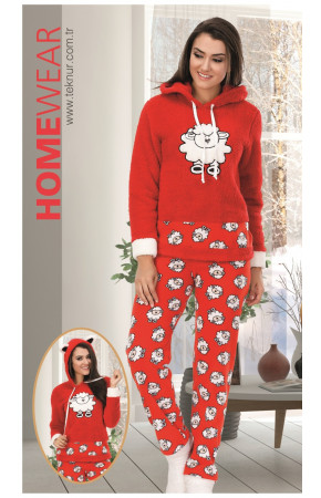 Teknur 51028 Kapüşonlu Welsoft Bayan Pijama Takımı Teknur 51028 Kapüşonlu Welsoft Bayan Pijama Takımı