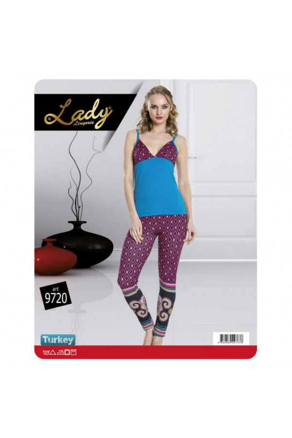 Lady 9720 İp Askılı Bayan Pijama Takımı - Art 9720