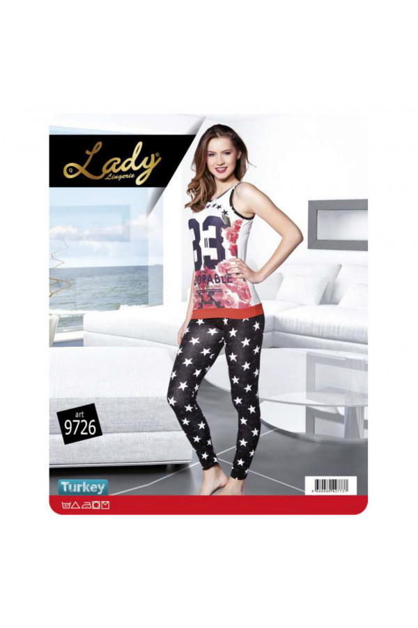 Lady 9726 İp Askılı Bayan Pijama Takımı - Art 9726