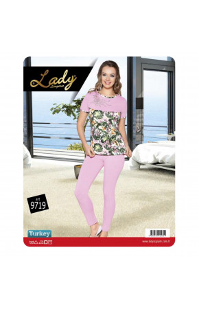 Lady 9719 Kısa Kol Bayan Pijama Takımı - Art 9719