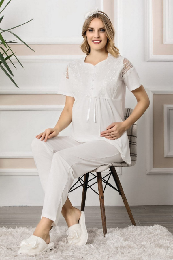 Erdeniz 1100 Hamile Pijama Takımı - 2li Set Lohusa Pijaması Erdeniz 1100 Hamile Pijama Takımı - 2li Set Lohusa Pijaması