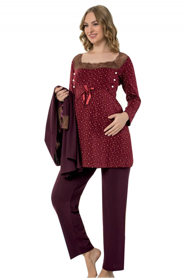 Kadın Sabahlıklı Lohusa Pijama Takımı Jenika 36210 Hamile Pijaması Kadın Sabahlıklı Lohusa Pijama Takımı Jenika 36210 Hamile Pijaması