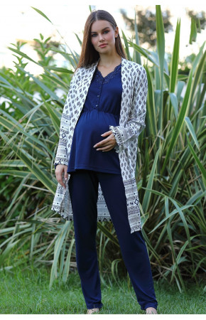 Kadın Sabahlıklı Lohusa Pijama Takımı Tuba 551 3lü Kadın Sabahlıklı Hamile Pijaması Kadın Sabahlıklı Lohusa Pijama Takımı Tuba 551 3lü Kadın Sabahlıklı Hamile Pijaması