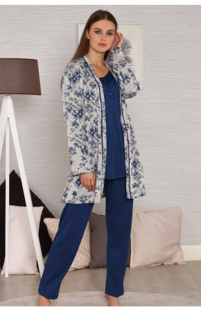 Kadın Sabahlıklı Lohusa Pijama Takımı Tuba 553 3lü Kadın Sabahlıklı Hamile Pijaması Kadın Sabahlıklı Lohusa Pijama Takımı Tuba 553 3lü Kadın Sabahlıklı Hamile Pijaması
