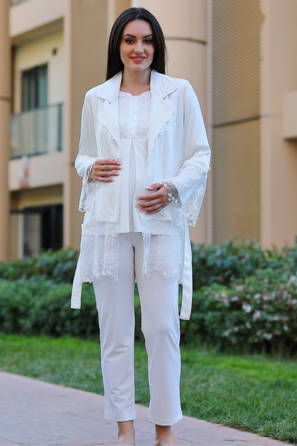 3 lü Kadın Sabahlıklı Lohusa Pijama Takımı Tuba 563 3lü Kadın Sabahlıklı Hamile Pijaması 3 lü Kadın Sabahlıklı Lohusa Pijama Takımı Tuba 563 3lü Kadın Sabahlıklı Hamile Pijaması