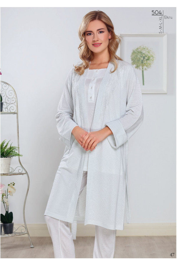 Tuba 504 3lü Pijama Takımı
