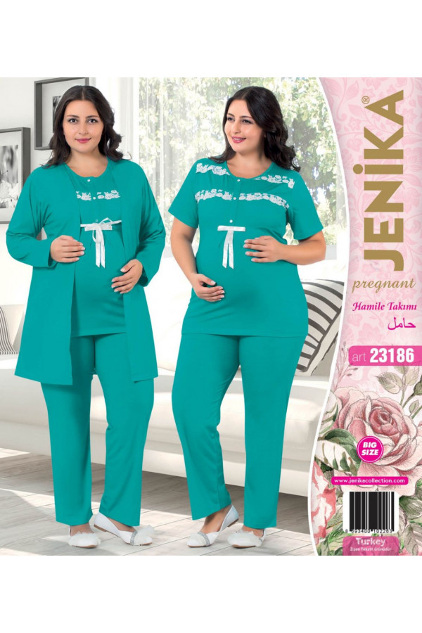 Jenika 23186 Büyük Beden Lohusa Pijama Takımı Jenika 23186 Büyük Beden Lohusa Pijama Takımı