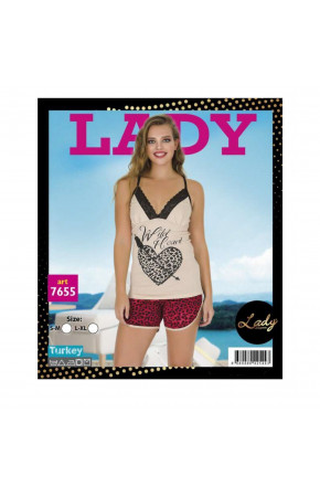 Lady İç Giyim 7655 Şortlu Pijama Takımı - Art 7655