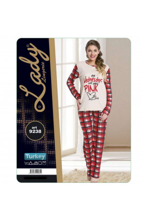 Lady 9238 Bayan Uzun Kollu Penye Pijama Takımı