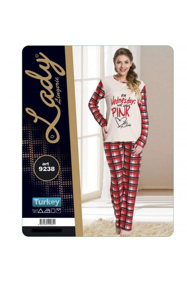 Lady 9238 Bayan Uzun Kollu Penye Pijama Takımı Lady 9238 Bayan Uzun Kollu Penye Pijama Takımı