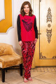 Lady 9275 Bayan Uzun Kollu Penye Pijama Takımı