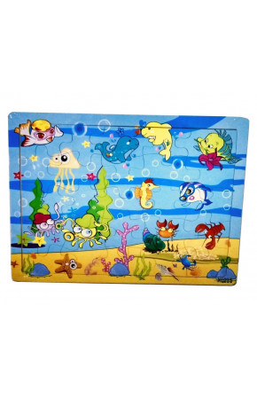 25 Parça Deniz Canlıları Ahşap Puzzle 25 Parça Deniz Canlıları Ahşap Puzzle