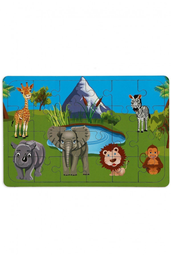 Safari 24 Parça Ahşap Puzzle Yapboz - Hayal Ahşap Çocuk Puzzle Safari 24 Parça Ahşap Puzzle Yapboz - Hayal Ahşap Çocuk Puzzle