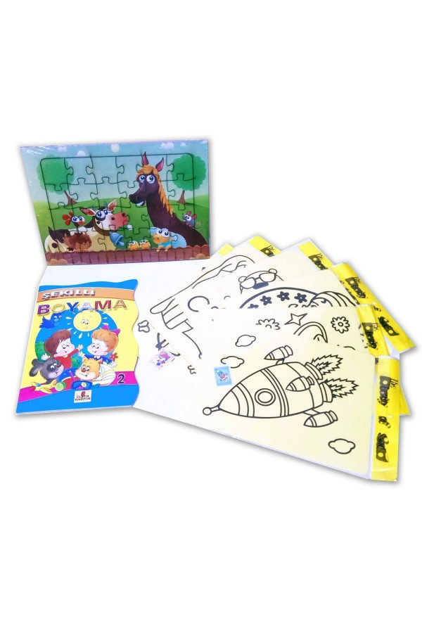 Çocuklar için Aktivite Seti 8 Parça (Puzzle, Kum Boya, Boyama Kitabı) Çocuklar için Aktivite Seti 8 Parça (Puzzle, Kum Boya, Boyama Kitabı)