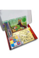 Çocuklar için Aktivite Seti - 6 Parça,  Puzzle, Kum Boya, Quilling, Origami