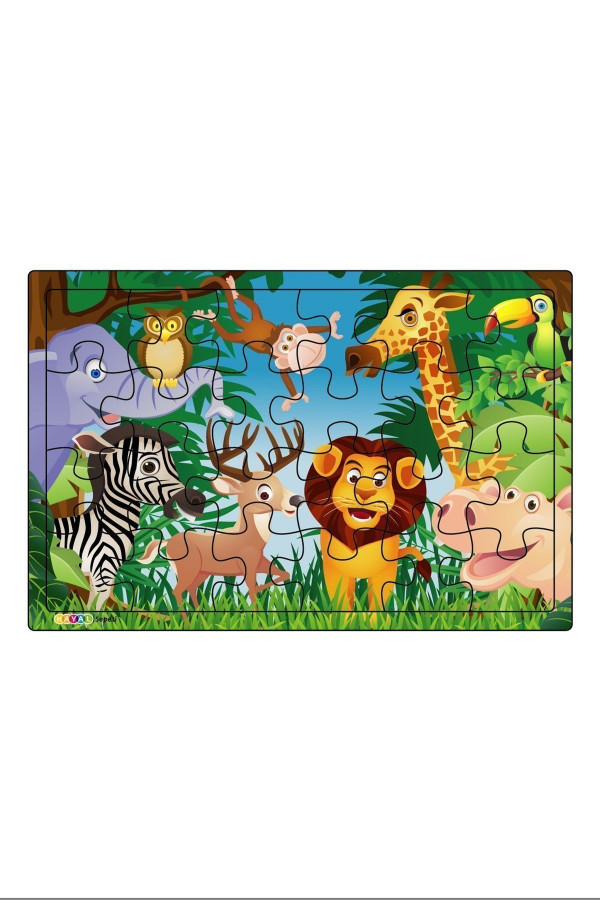 Aslan Kral ve Arkadaşları  3-9 Yaş Çocuklar için 24 Parçalı Ahşap Puzzle Yapboz Aslan Kral ve Arkadaşları  3-9 Yaş Çocuklar için 24 Parçalı Ahşap Puzzle Yapboz