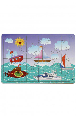 Deniz Araçları 24 Parça Ahşap Puzzle Yapboz - Hayal Sepeti Çocuk Puzzle
