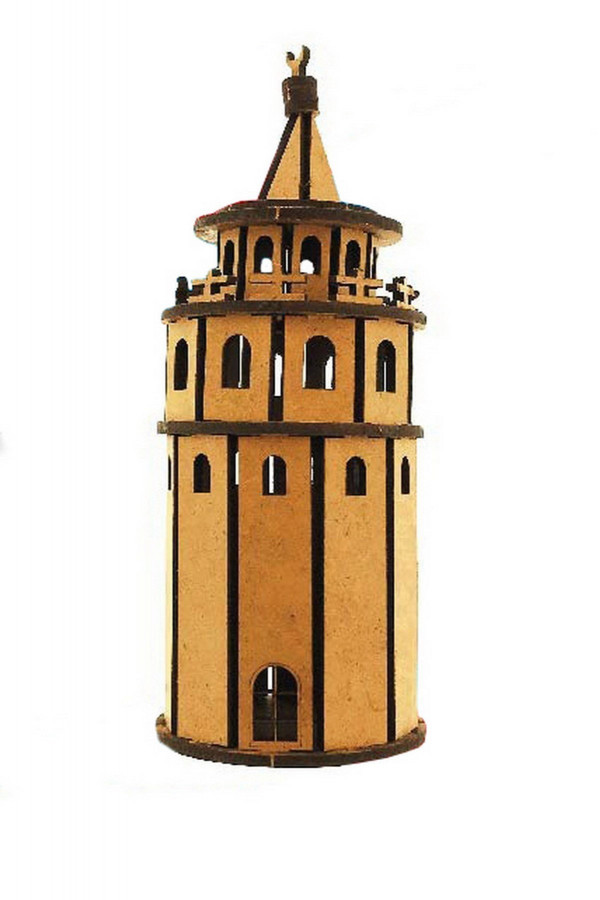 Ahşap Galata Kulesi Maketi - 3 Boyutlu Ahşap Maket Ahşap Galata Kulesi Maketi - 3 Boyutlu Ahşap Maket