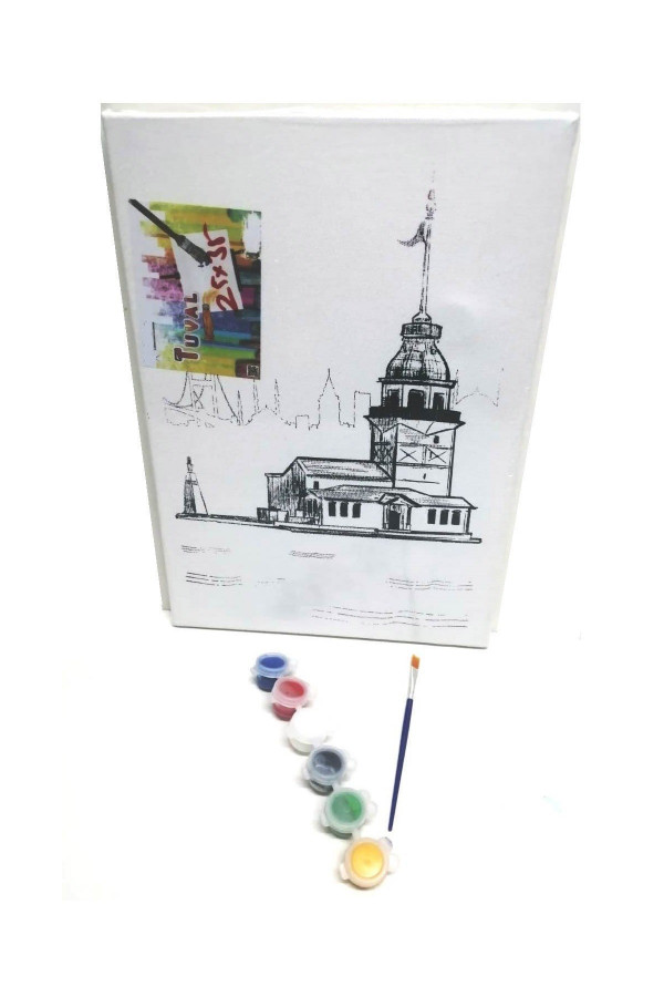 Hayal Sepeti Resimli Tuval Boyama kız kulesi 25x35cm Hayal Sepeti Resimli Tuval Boyama kız kulesi 25x35cm