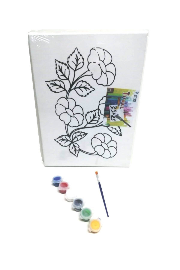 Hayal Sepeti Resimli Tuval Boyama ÇİÇEKLER 25x35cm Hayal Sepeti Resimli Tuval Boyama ÇİÇEKLER 25x35cm