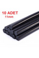 11mm Kalın Mum Sıcak Silikon Çubuk Kalın Siyah - 10lu Paket 11mm Kalın Mum Sıcak Silikon Çubuk Kalın Siyah - 10lu Paket