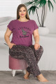 Lady 10814 Battal Boy Büyük Beden Kısa Kol Pijama Takımı Lady 10814 Battal Boy Büyük Beden Kısa Kol Pijama Takımı