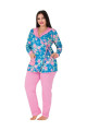 Lady 182 Battal Büyük Beden Uzun Kol Mevsimlik Pijama Takımı