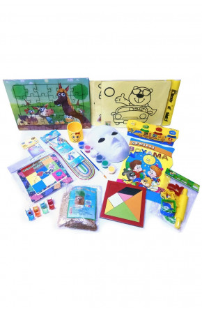 Evde Kal Çocuk Aktivite Paketi 1, Puzzle - Kum Boyama - Origami Evde Kal Çocuk Aktivite Paketi 1, Puzzle - Kum Boyama - Origami