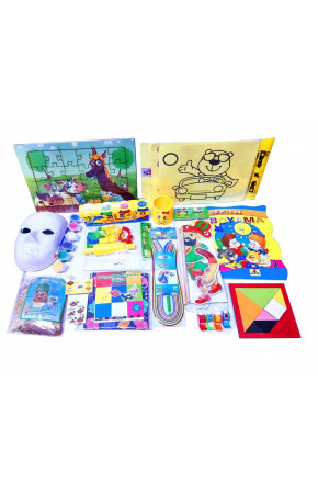 Evde Kal Çocuk Aktivite Paketi 4, Puzzle - Kum Boyama, Hacivat Evde Kal Çocuk Aktivite Paketi 4, Puzzle - Kum Boyama, Hacivat