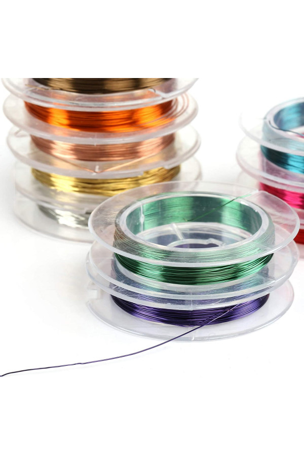 Hayal Sepeti başlangıç filografi sanatı Makara Tel - 0.2mm ince - 10 Farklı Renk Hayal Sepeti başlangıç filografi sanatı Makara Tel - 0.2mm ince - 10 Farklı Renk