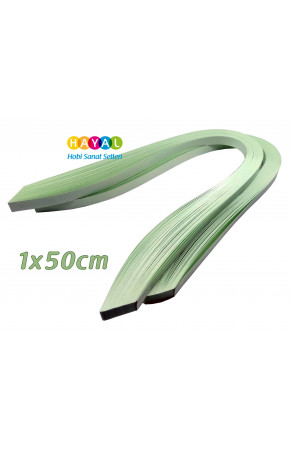 Quilling Kağıdı - Buz Yeşili Renk 1x50cm 50'li