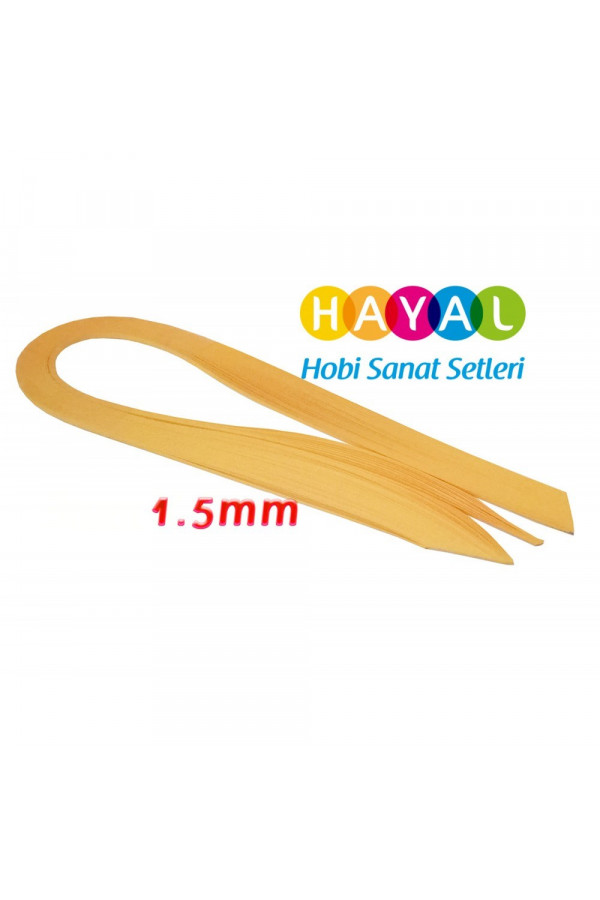 Hayal 1.5mm Koyu Sarı Renk Quilling Kağıdı - 100lü