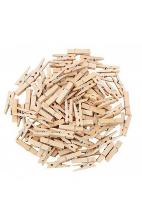 Ahşap Mini Mandal Doğal Renk 20 li Ahşap Mini Mandal Doğal Renk 20 li