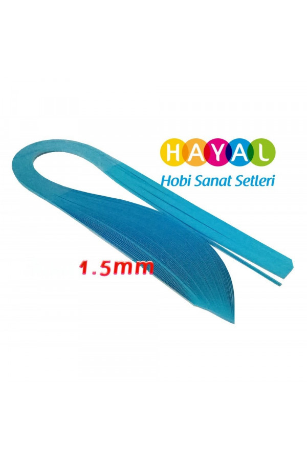 1.5 mm Mavi Renk Quilling Kağıdı - 100lü