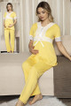Kadın Sarı Lohusa Pijama Takımı Jenika 47193 - Jenika 2 li Kadın Hamile Pijaması Kadın Sarı Lohusa Pijama Takımı Jenika 47193 - Jenika 2 li Kadın Hamile Pijaması