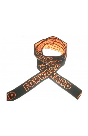Lastik siyah turuncu Forward desenli 3Cm- 3mt  Şort,Paça,kol Ve Don Lastiği 1 Paket 3Mt