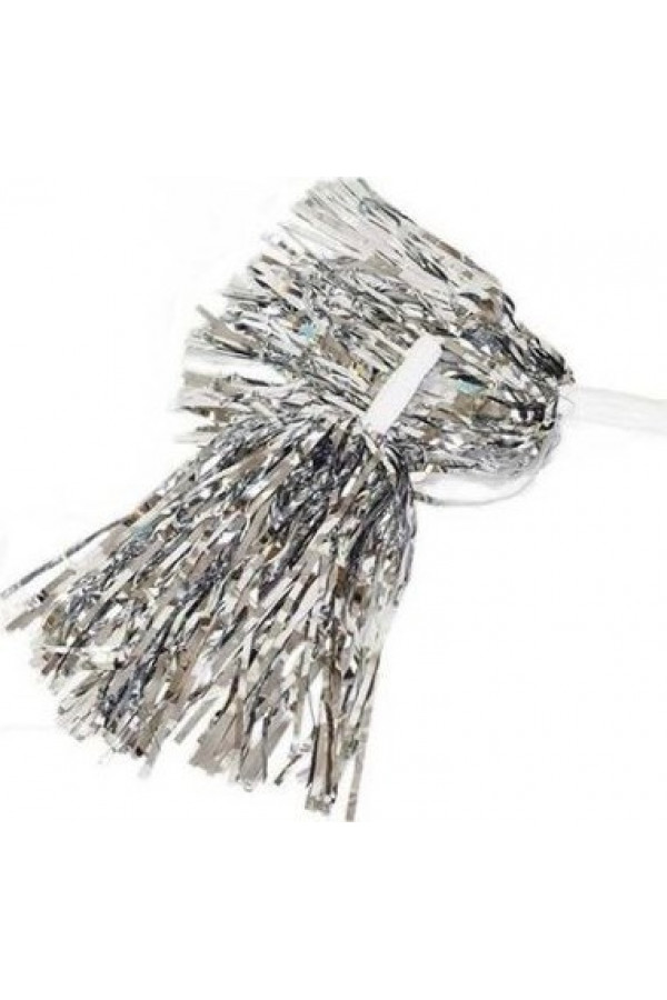 Metalik Gümüş El Ponponu Metalik Gümüş El Ponponu